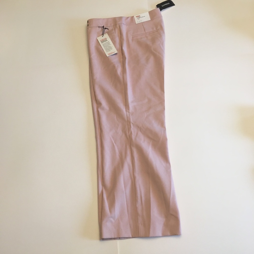Express Editor Pink Flare Crop Pants - Picture 4 of 7